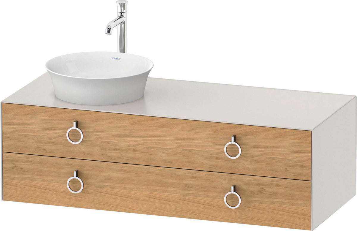 DURAVIT White Tulip Waschtischunterbau 1300 mm Taupe Seidenmatt mit LED-Beleuchtung