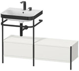Duravit Waschtischset Happy D.2 Plus 1200x490mm Taupe Supermatt mit Hahnloch und Handtuchhalter