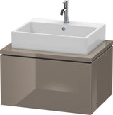 Duravit L-Cube Konsolenwaschtischunterbau 720 mm betongrau matt mit 1 Auszug und Tip-on-Technik