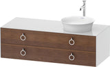 DURAVIT White Tulip Konsolenwaschtischunterbau wandhängend 1300 mm mit LED-Innenbeleuchtung und Soft-Close
