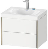 Duravit XVIU Möbelwaschtischset 600x480mm mit Viu Waschtisch und Nussbaum-Einrichtung