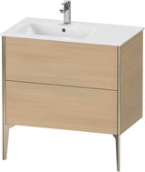 Duravit XViu Waschtischunterbau bodenstehend 810 mm mit 2 Auszügen, weiß matt, Tip-On Technik