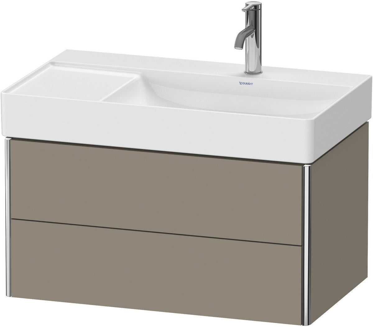 DURAVIT XSquare Waschtischunterbau wandhängend 784 mm mit 2 Schubkästen, weiß matt
