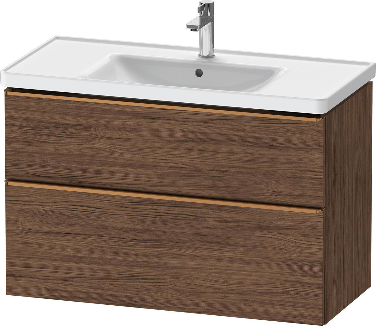 DURAVIT D-Neo Waschtischunterbau 984 mm betongrau matt mit Soft-Close und Bronze-Griff