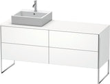 DURAVIT XSquare Waschtischunterbau betongrau matt 1600 mm mit 4 Auszügen, bodenstehend