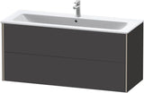 Duravit XViu Waschtischunterbau wandhängend 1210 mm, 2 Schubkästen, champagner matt/weiß matt