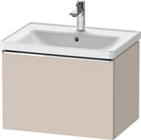 Duravit D-Neo Waschtischunterbau 634 mm betongrau matt mit Bronze-Griff und Soft-Close-Auszug