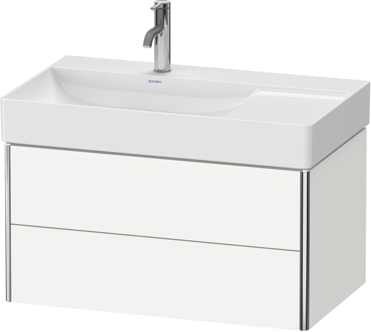 Duravit XSquare Waschtischunterbau 784 mm wandhängend, 2 Schubkästen, weiß matt, mit Tip-On-Technik