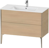 Duravit XViu Waschtischunterbau bodenstehend 1010 mm, 2 Auszüge, weiß matt, Tip-On