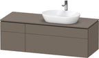 flannel grey seidenmatt / Mitteldichte Faserplatte (MDF) / 2 Schubkästen, 2 Auszüge
