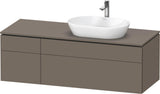 Duravit L-Cube Waschtischunterbau 1420 mm Taupe supermatt mit Tip-on und Soft-Close