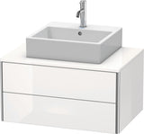 DURAVIT XSquare Waschtischunterbau 800 mm wandhängend Weiß Matt mit 2 Schubkästen