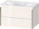 DURAVIT XViu c-bonded Waschtischset 800 mm wandhängend mit 2 Schubkästen und Tip-on-Technik