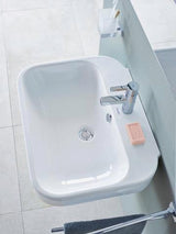 DURAVIT Waschtisch Happy D.2 650 mm mit Überlauf, 1 Hahnloch, WonderGliss, wandhängend