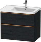 Duravit D-Neo Waschtischunterbau 784 mm Eiche Schwarz Bronze, wandhängend, 1 Auszug
