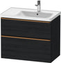Duravit D-Neo Waschtischunterbau 784 mm Eiche Schwarz Bronze, wandhängend, 1 Auszug