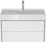 Duravit XSquare Waschtischunterbau 784 mm, 2 Schubkästen, s-matt, Ahorn Mi.