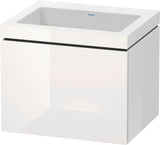 DURAVIT L-Cube c-bonded Waschtischset 600 mm mit Vero Air, weiß hochglanz, 1 Auszug