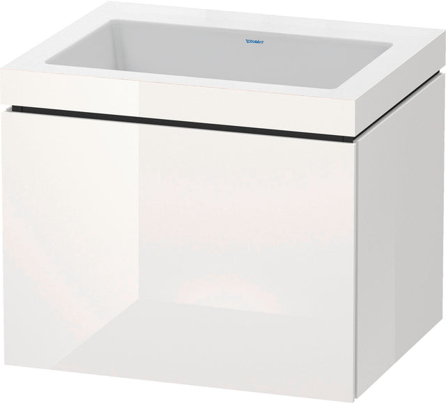 DURAVIT L-Cube c-bonded Waschtischset 600 mm mit Vero Air, weiß hochglanz, 1 Auszug