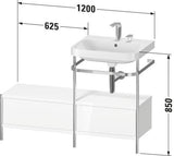 Duravit Waschtischset Happy D.2 Plus 1200x490mm taupe supermatt – Einrichtungssystem Nussbaum rechts