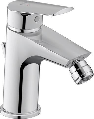 Duravit No.1 Einhebel-Bidetmischer 123 mm Chrom mit Zugstangen-Ablaufgarnitur
