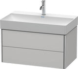 Duravit XSquare Waschtischunterbau 784 mm, 2 Schubkästen, s-matt, Ahorn Mi.