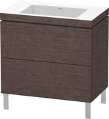 DURAVIT L-Cube c-bonded Waschtischset 800 mm Mediterrane Eiche mit 2 Auszügen