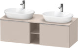 DURAVIT D-Neo Konsolenwaschtischunterbau 1400 mm betongrau matt mit 2 Auszügen und Bronze-Griffen