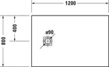 DURAVIT Sustano Duschwanne 1200x800x30 mm Mineralguss Weiß Matt – Bodenbündig & Rutschhemmend