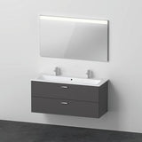 Duravit XBase Möbel-Set 1230 mm mit Waschtisch, Unterbau, Spiegel – Weiß Glänzend