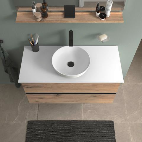 DURAVIT Sivida Spiegel Ablage 1000 mm Chrom/Nussbaum Matt – Badablage mit Befestigungsmaterial