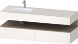 DURAVIT Qatego Einbauwaschtisch mit Konsolenwaschtischunterbau 1600 mm Eiche Terra & Weiß Matt