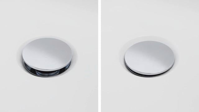 DURAVIT Ab- und Überlaufgarnitur Quadroval Dr ehgriff, Bowdenzuglänge 850 mm, chrom