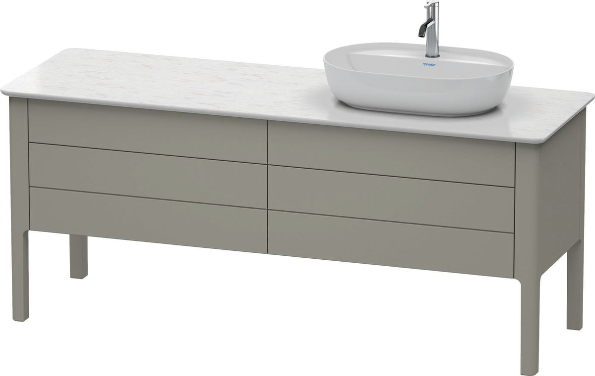 DURAVIT Luv Waschtischunterbau bodenstehend 1733 mm, 2 Auszüge, weiß seidenmatt