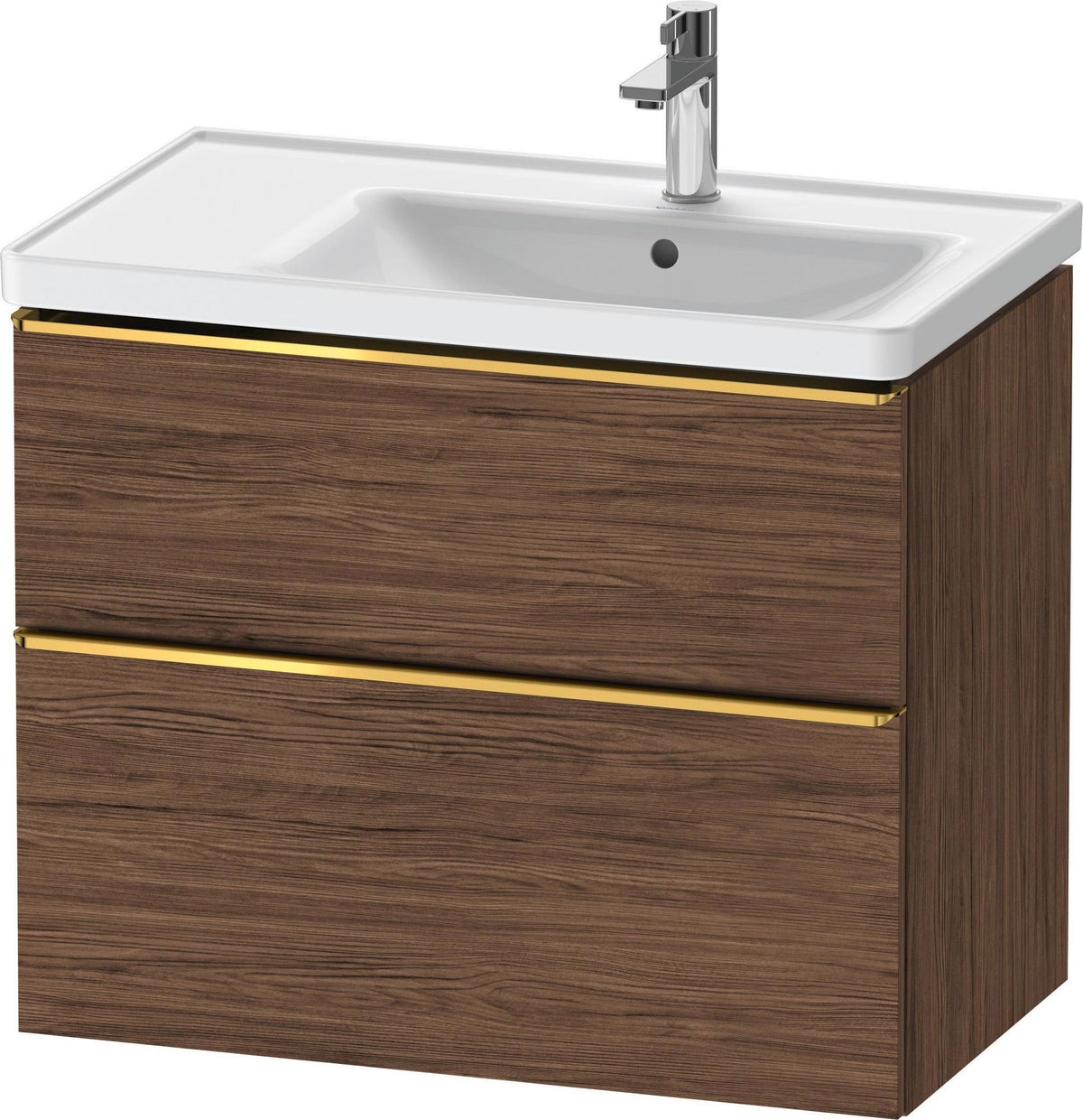 Duravit D-Neo Waschtischunterbau 784 mm Eiche Schwarz Bronze, wandhängend, 1 Auszug