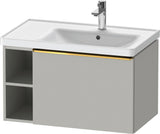 DURAVIT D-Neo Waschtischunterbau 784 mm wandhängend mit 1 Auszug und 2 offenen Fächern in Betongrau Matt