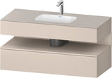 DURAVIT Qatego Studio F. A. Porsche Einbauwaschtisch mit Konsolenwaschtischunterbau 1200 mm Weiß Matt