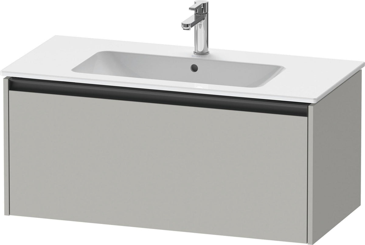 Duravit Ketho.2 Waschtischunterbau 1010 mm betongrau matt – wandhängend, 1 Auszug, Soft-Close