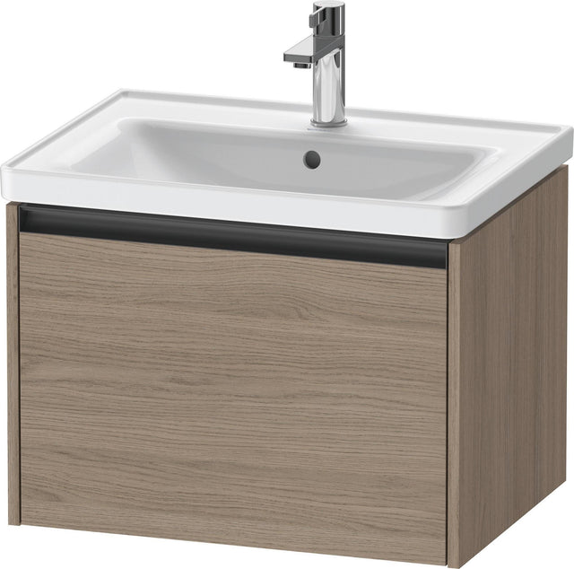 Duravit Ketho.2 Waschtischunterbau 634 mm Eiche Terra mit 1 Auszug