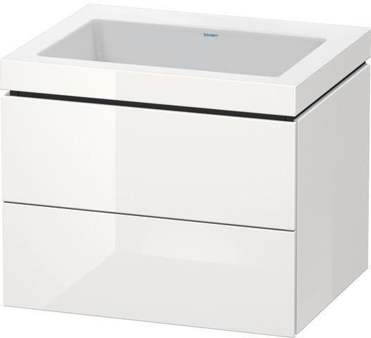 Duravit Waschtischset L-Cube 600x480mm mit Vero Air Keramik und Raumsparsiphon