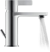 Duravit D-Neo Einhebel-Waschtischmischer mit FreshStart, Zugstange & Chrom – 109 mm Ausladung