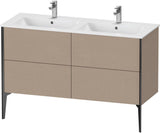 DURAVIT XViu Waschtischunterbau bodenstehend 1280 mm, 4 Auszüge, weiß matt – Tip-On