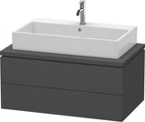 DURAVIT L-Cube Konsolenwaschtischunterbau 920 mm, 2 Schubkästen, Betongrau Matt, wandhängend