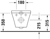 Duravit Wand-WC DuraStyle Compact 480 mm Tiefspüler mit WonderGliss in Weiß