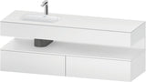 DURAVIT Qatego Studio F. A. Porsche Einbauwaschtisch mit Konsolenwaschtischunterbau 1600 mm Weiß Matt