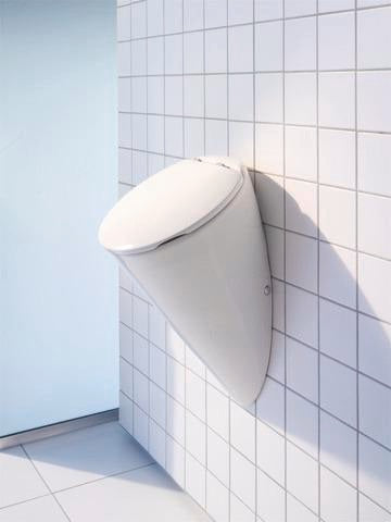 DURAVIT Urinal Starck 1 von Philippe Starck – 320x285 mm, weiß, ohne Fliege, mit WonderGliss