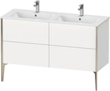 DURAVIT XViu Waschtischunterbau bodenstehend 1280 mm, 4 Auszüge, weiß matt – Tip-On