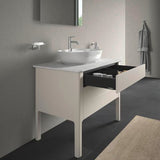 Duravit Luv Waschtischunterbau bodenstehend 938 mm mit Schubkasten und Auszug in Weiß Seidenmatt