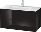 Duravit L-Cube Waschtischunterbau 1020 mm taupe matt – wandhängend, 2 Schubkästen, Tip-On