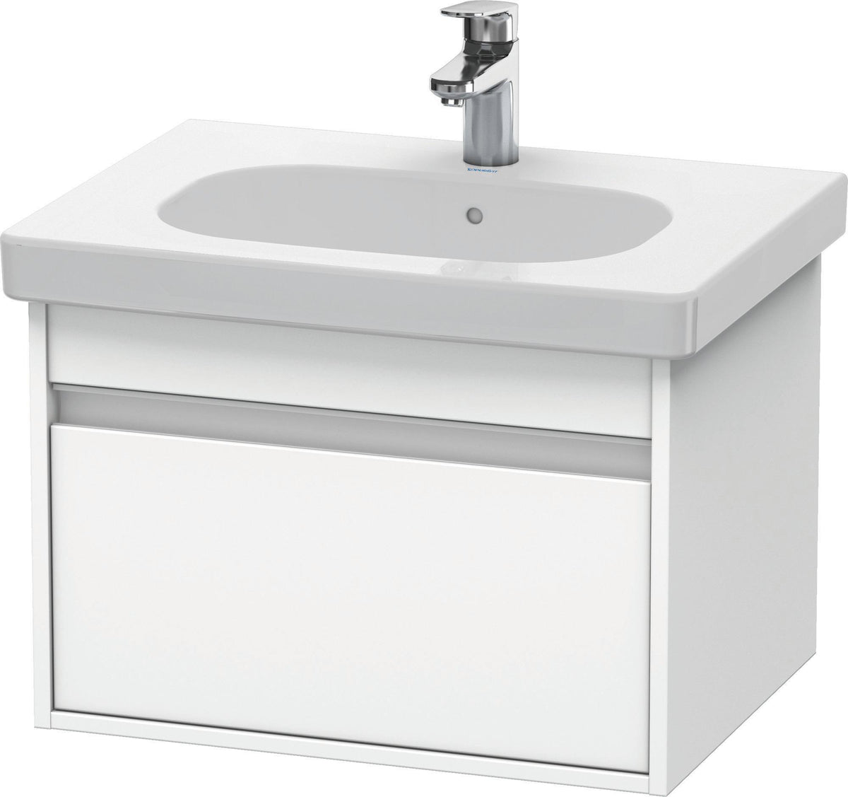 Duravit Ketho Waschtischunterbau wandhängend 455x600x410 mm mit 1 Auszug, weiß matt